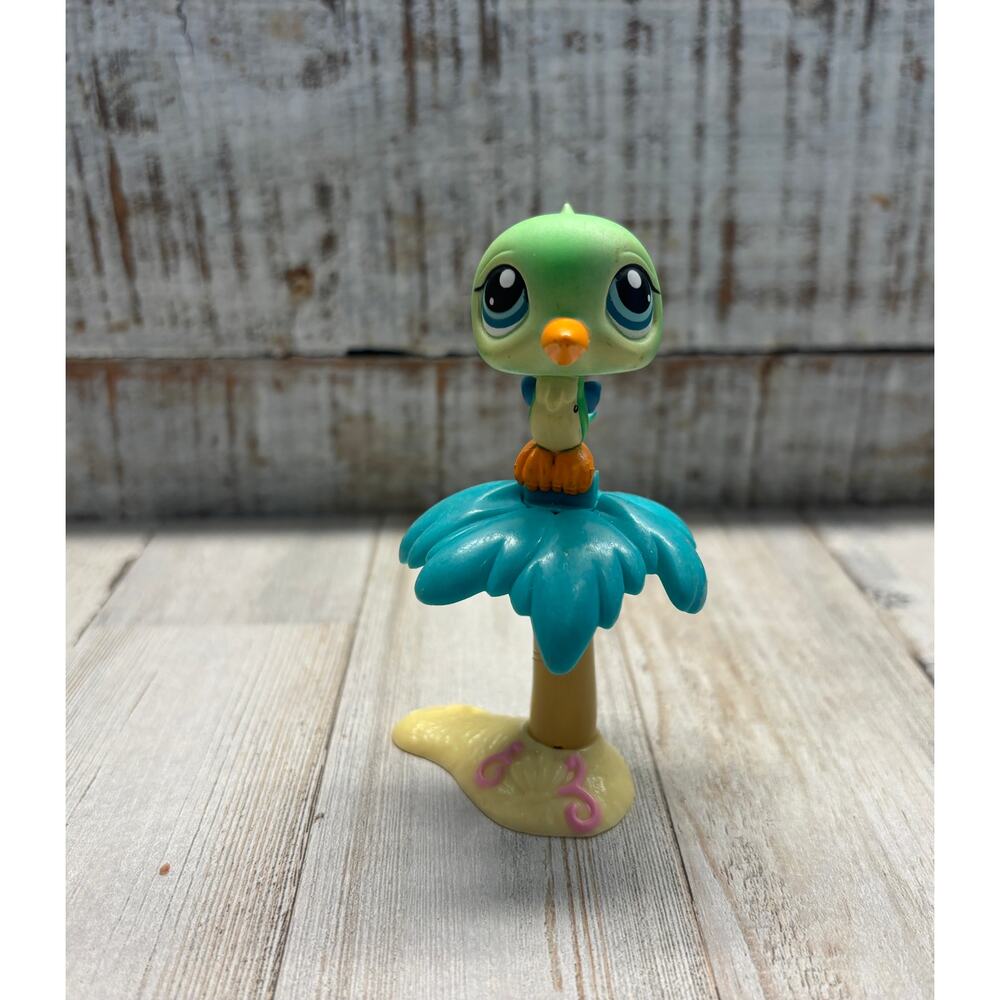 Vintage Littlest Pet Shop LPS Woodpecker Bird and Tree Retired EUC